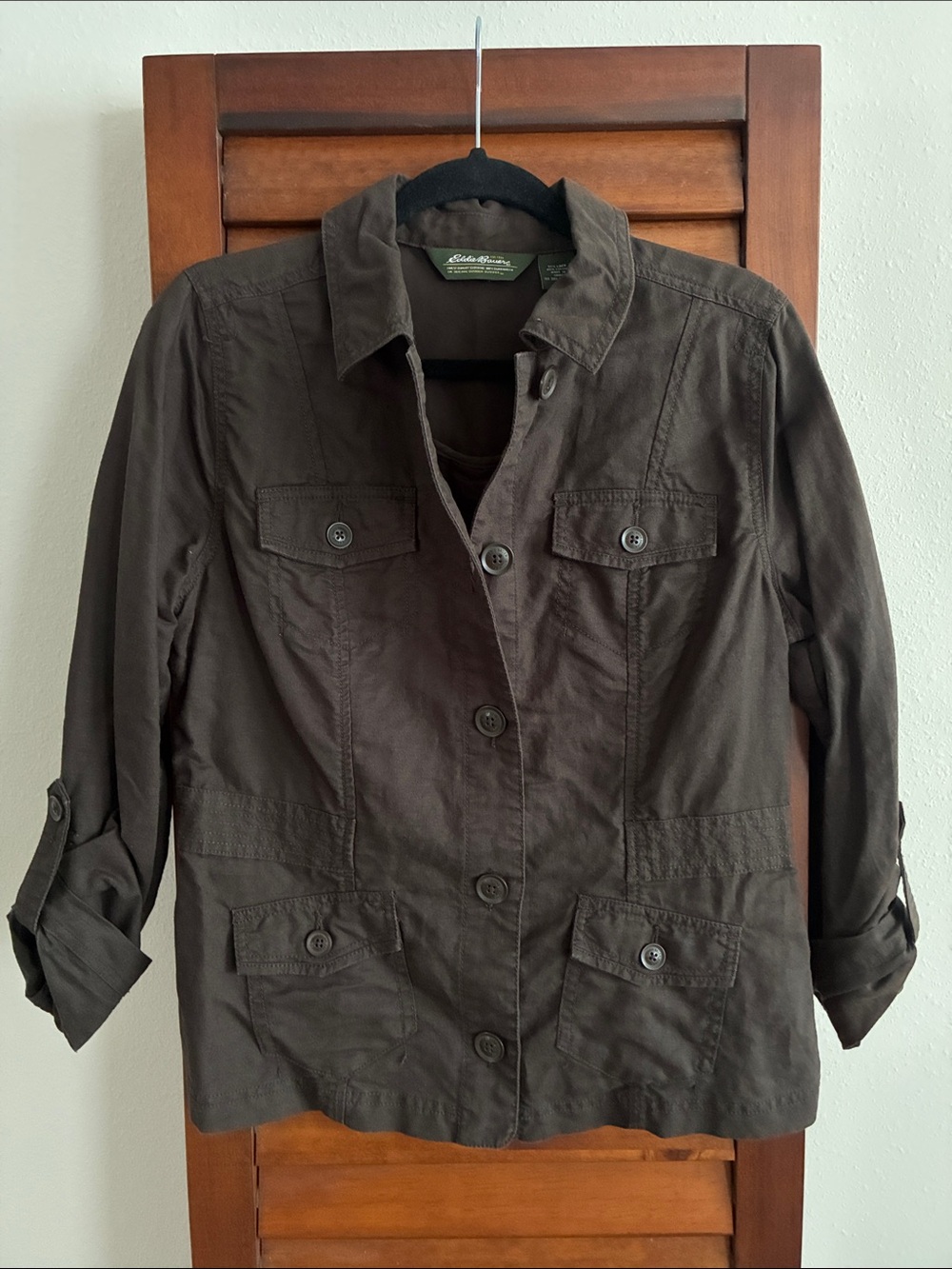 Eddie Bauer Linen Blend Utility Jacket